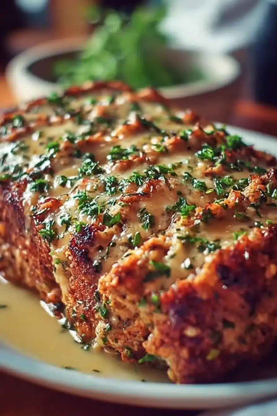 Garlic Parmesan Chicken Meatloaf