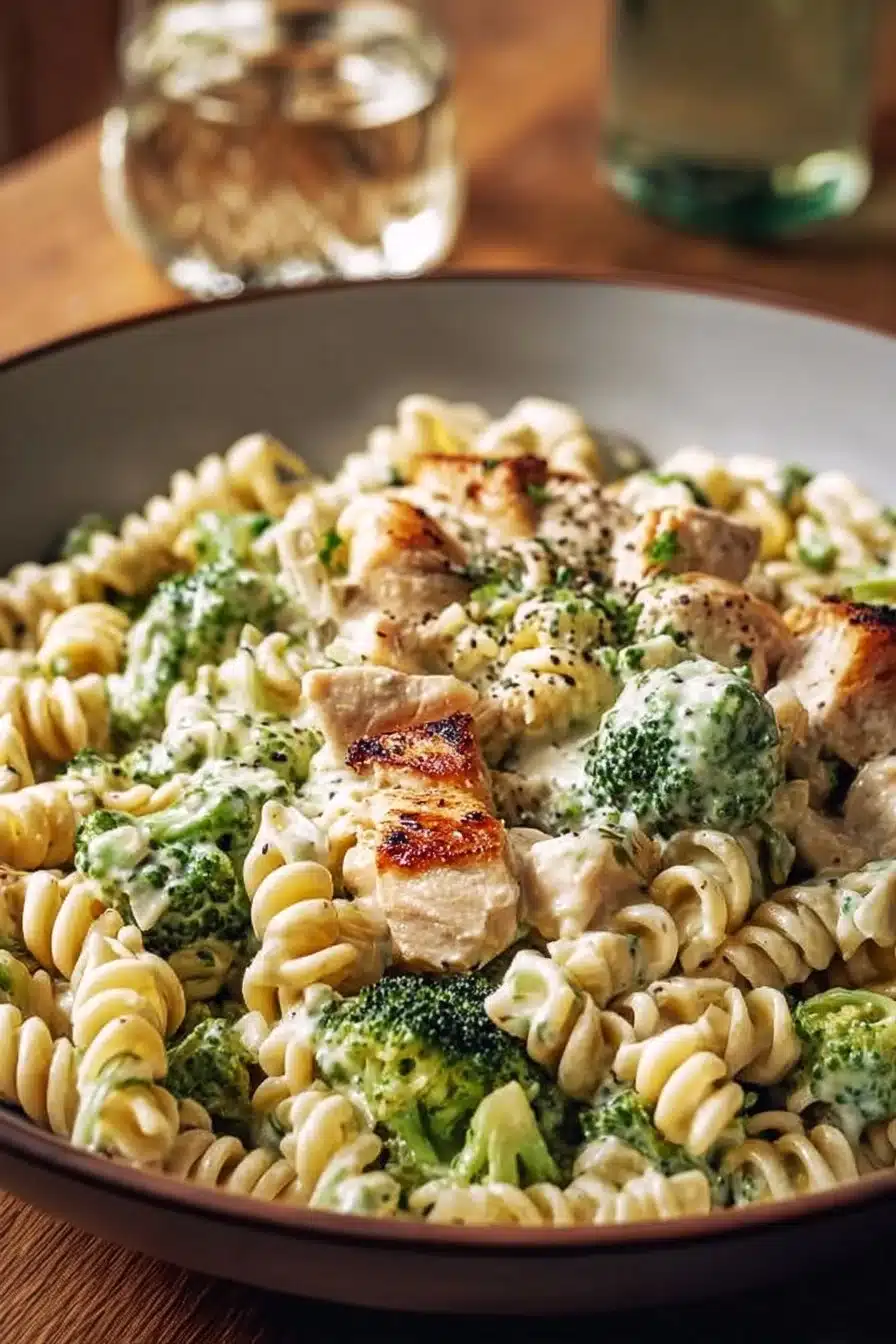 Creamy Rotisserie Chicken Broccoli Pasta
