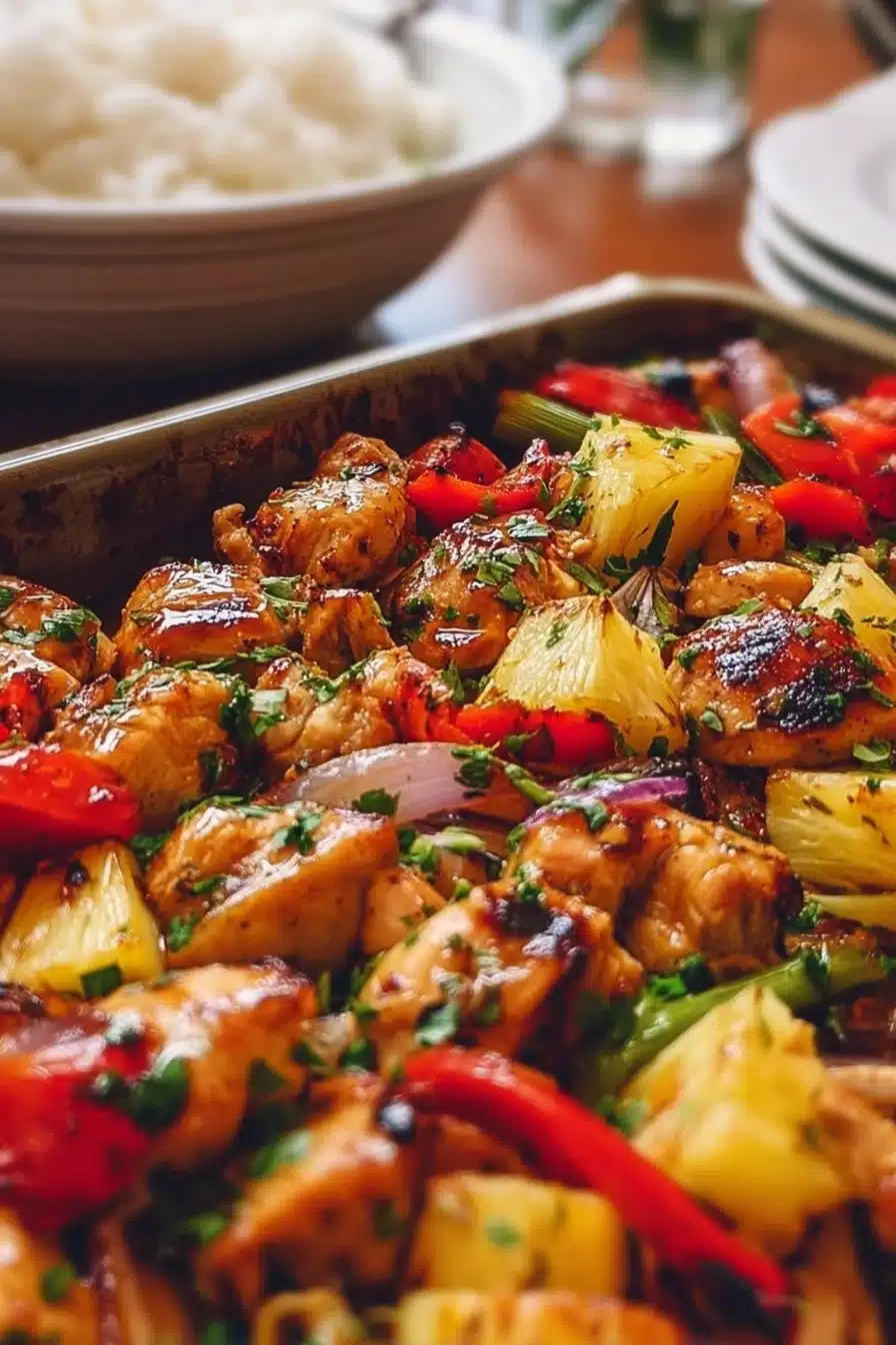 Hawaiian Chicken Sheet Pan