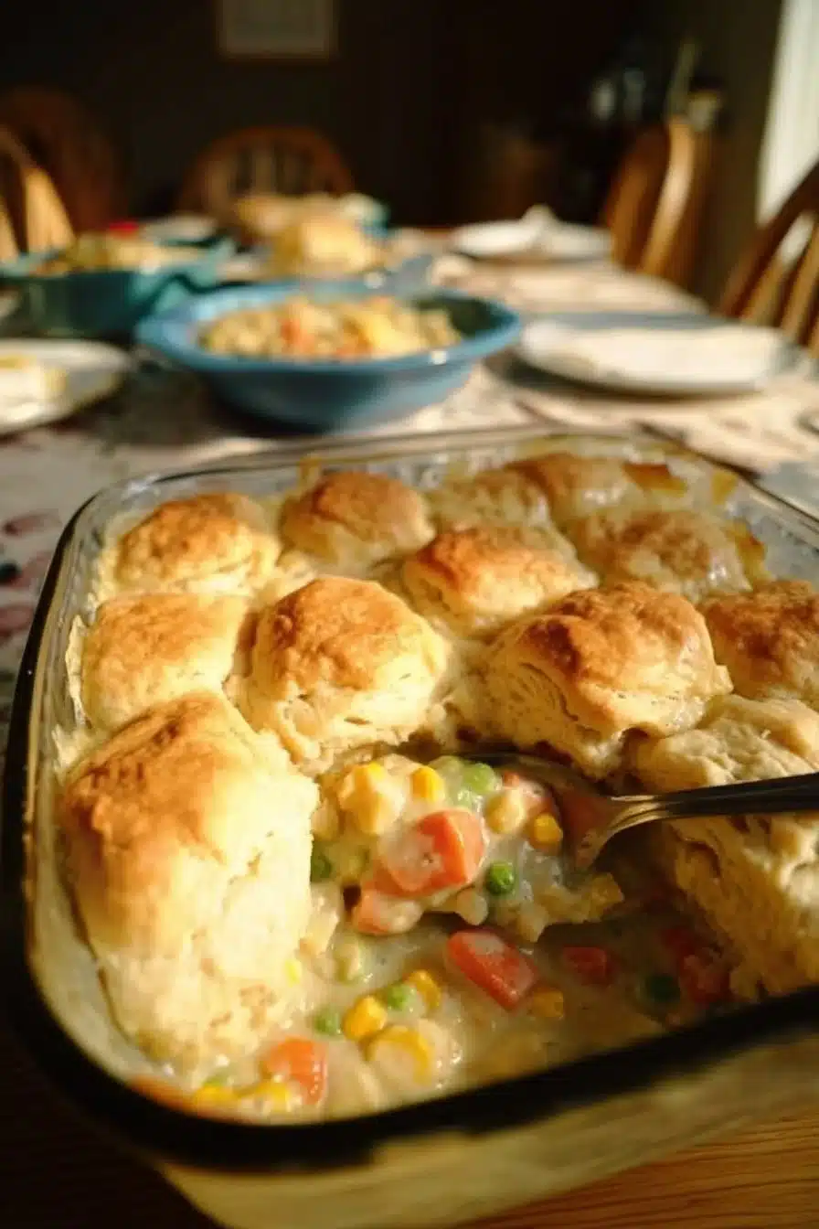Chicken Pot Pie with Biscuits