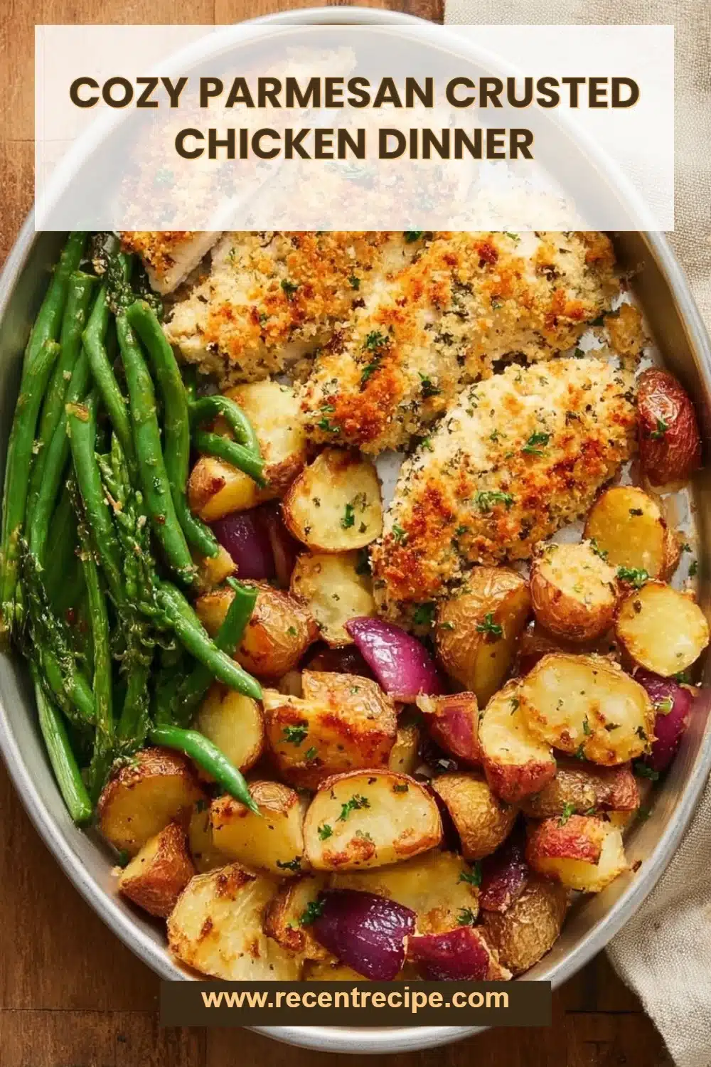 Cozy Parmesan Crusted Chicken Dinner