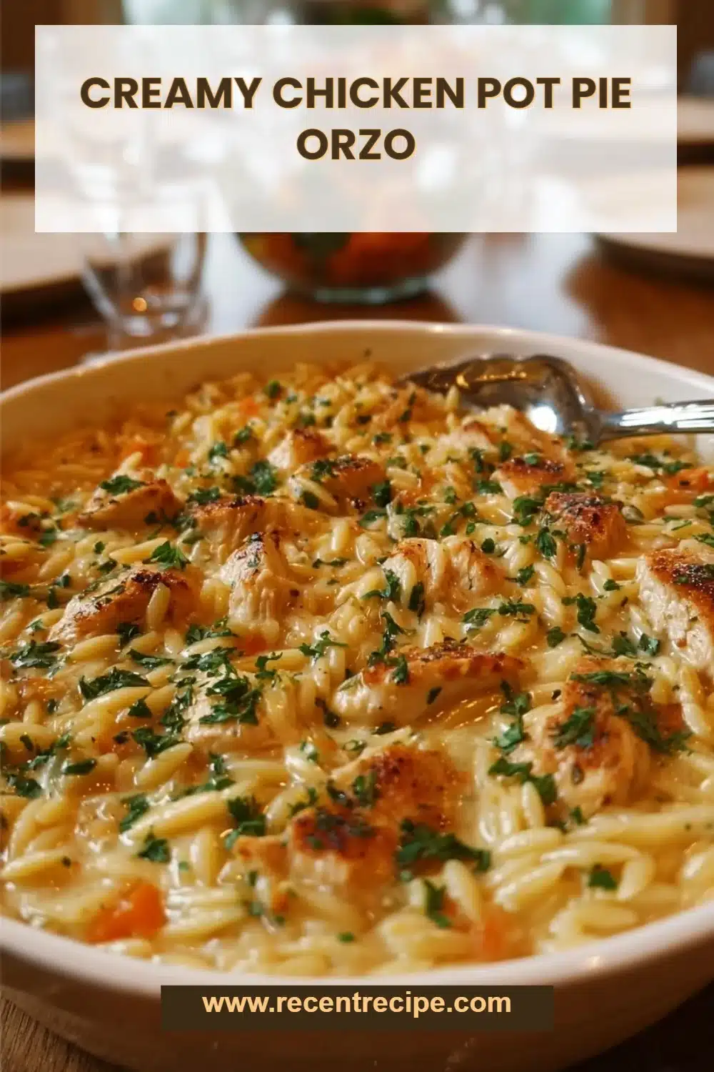 Creamy Chicken Pot Pie Orzo