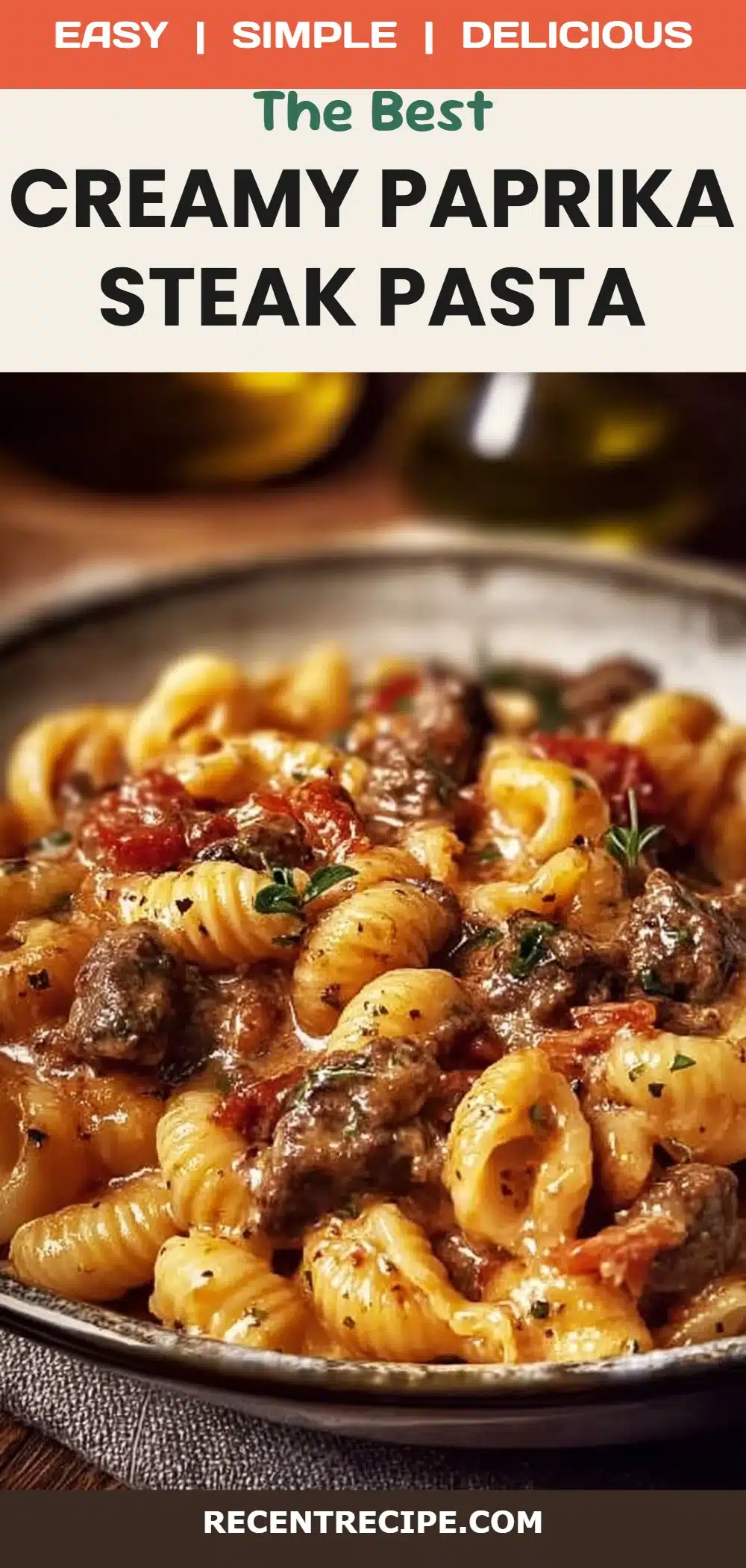 Creamy Paprika Steak Pasta