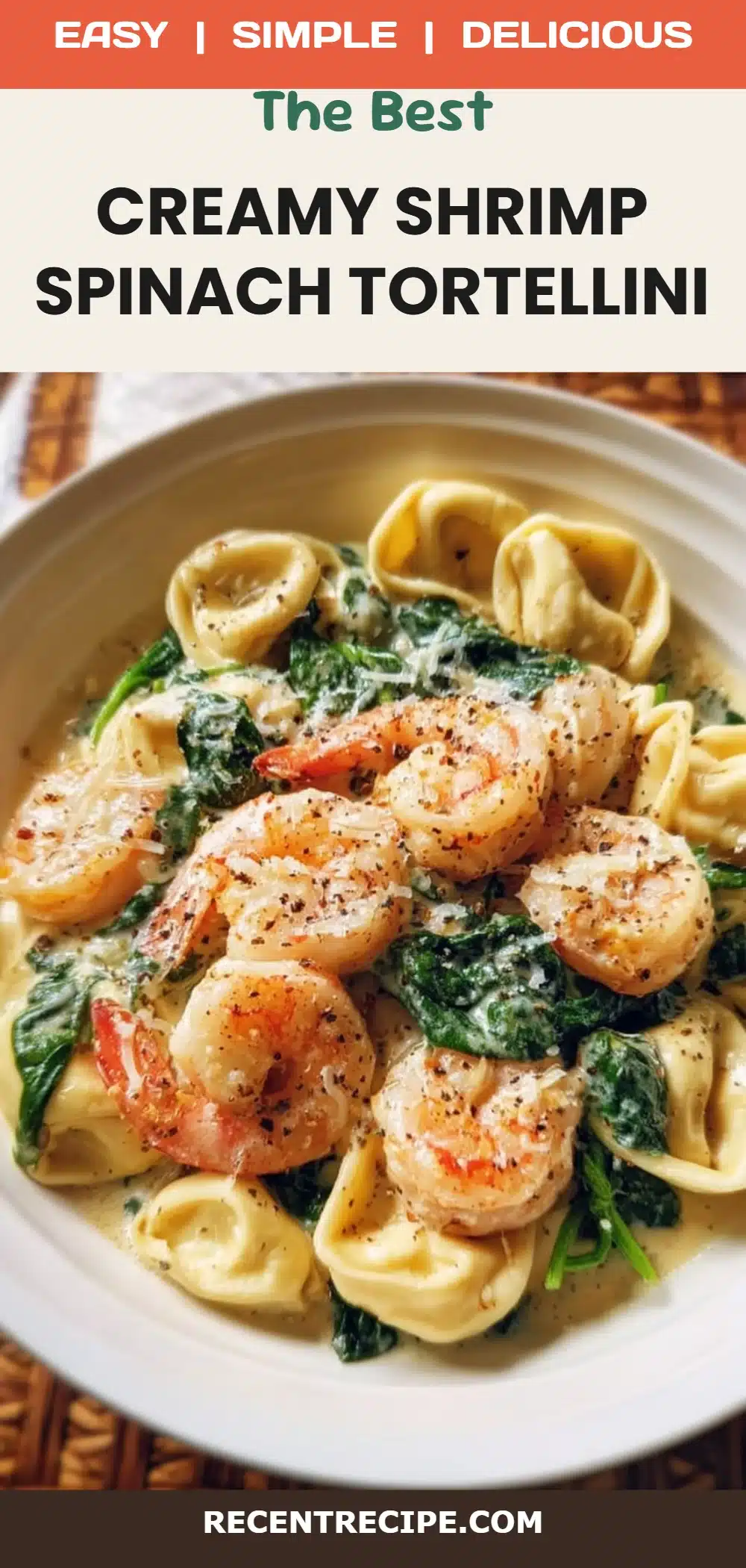 Creamy Shrimp Spinach Tortellini