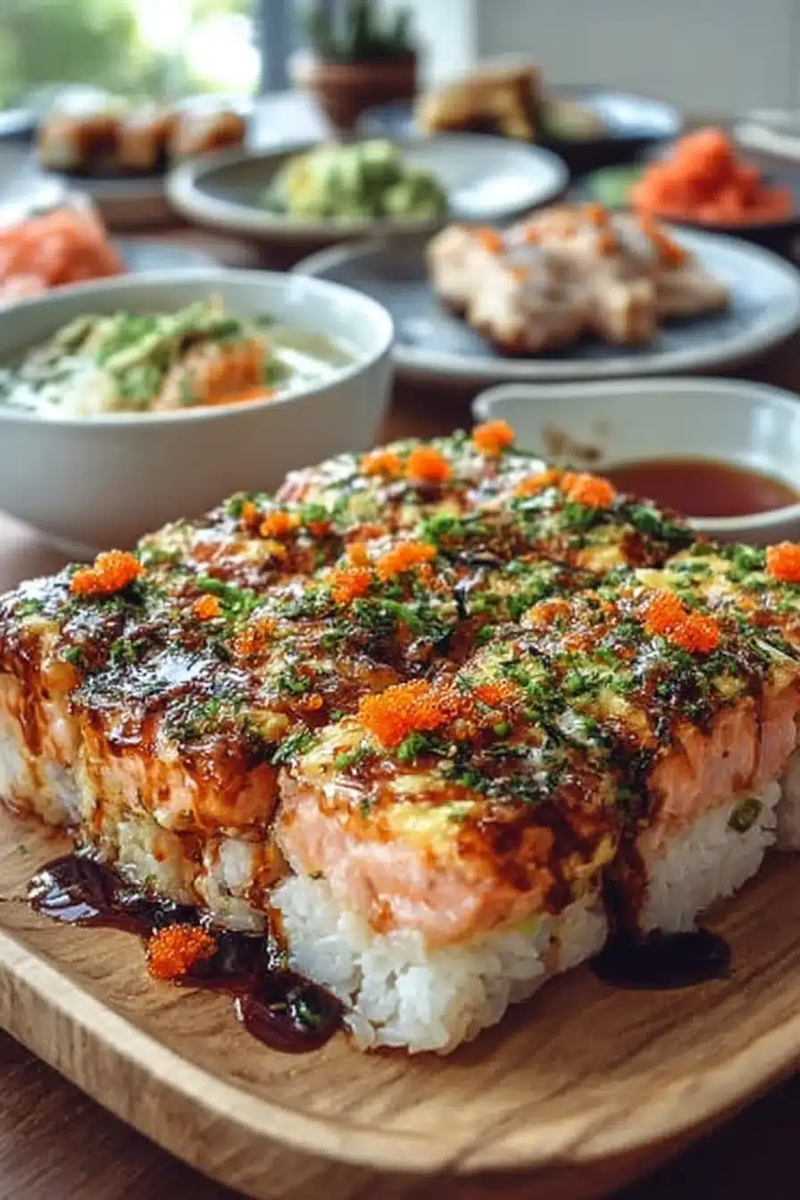 Spicy Salmon Sushi Bake Recipe