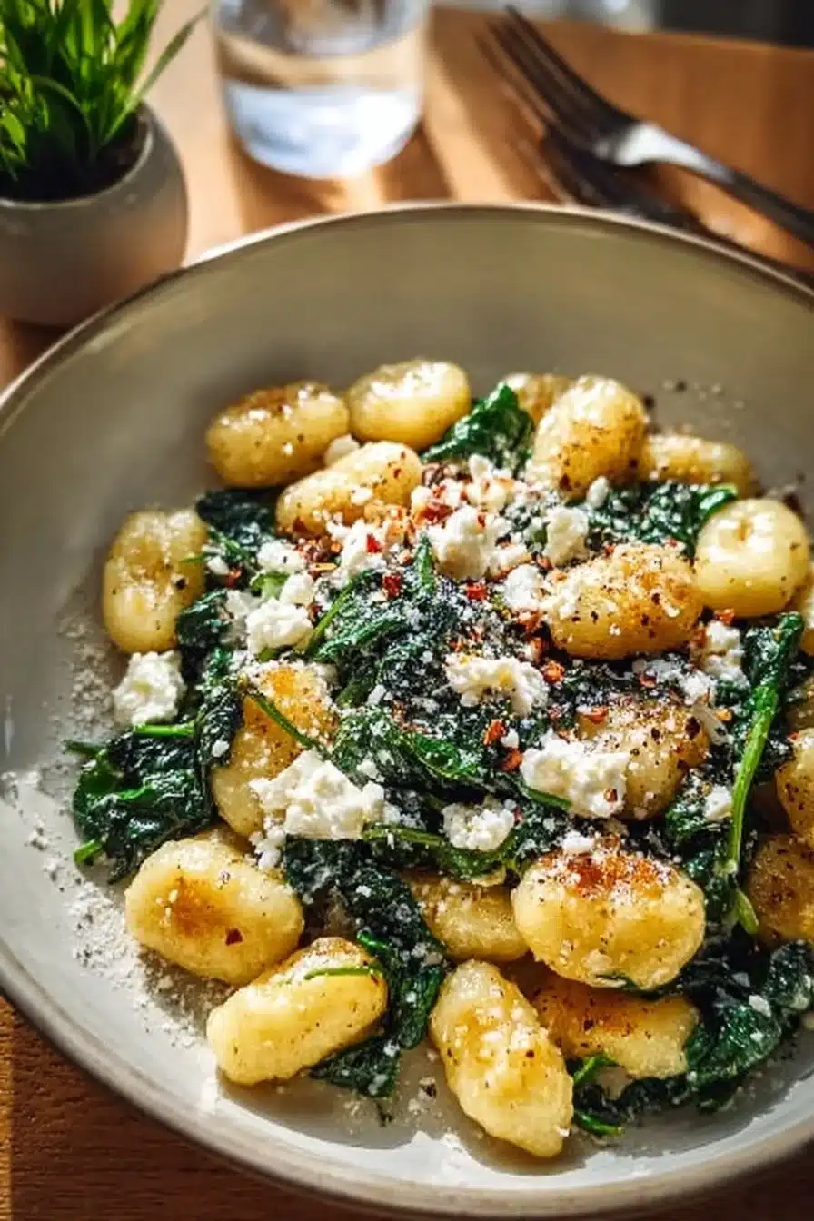 Creamy Gnocchi with Spinach & Feta