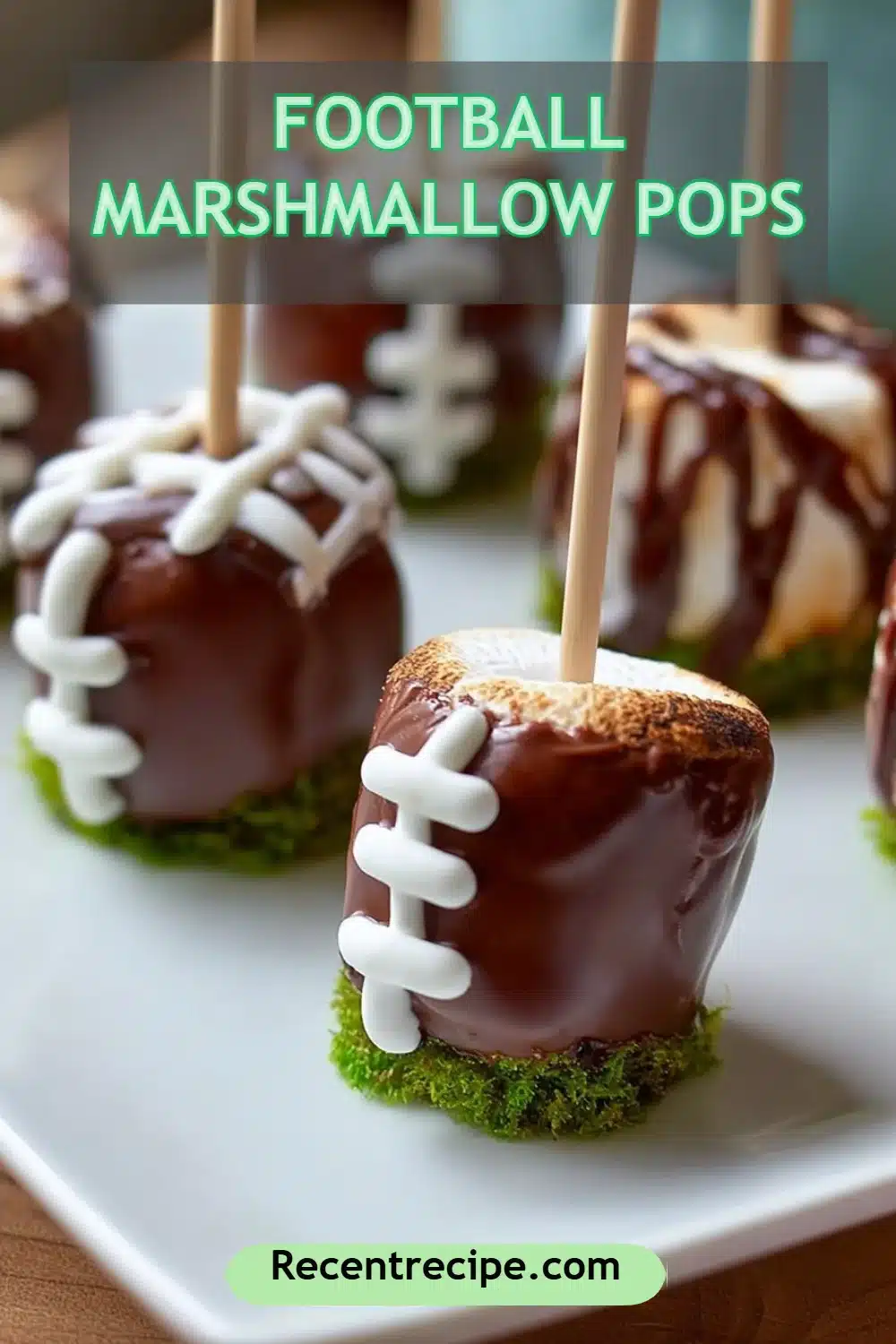 Football Marshmallow Pops
