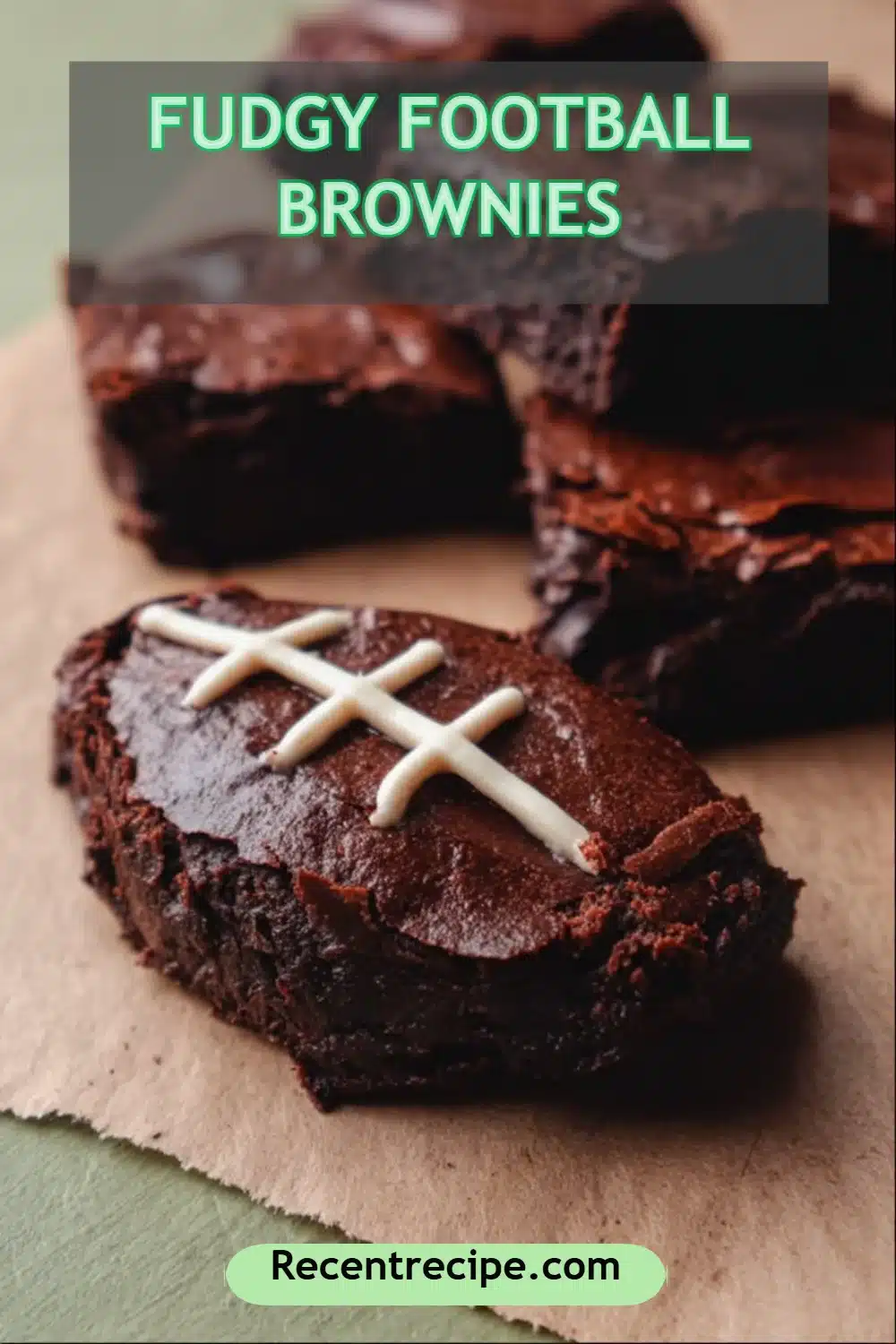 Fudgy football brownies