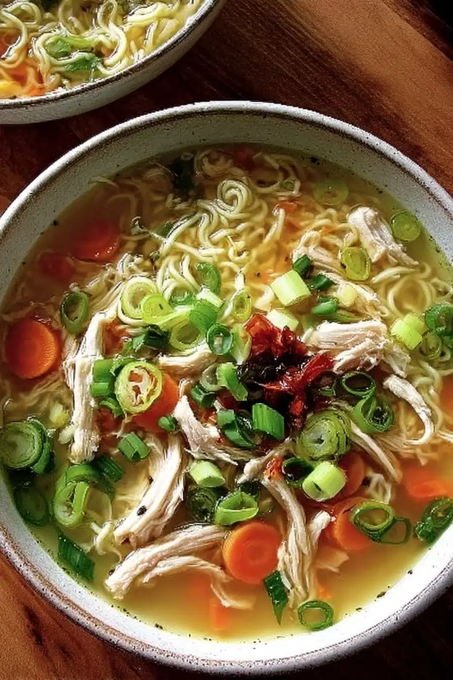 Ginger Garlic Chicken Noodle Soup