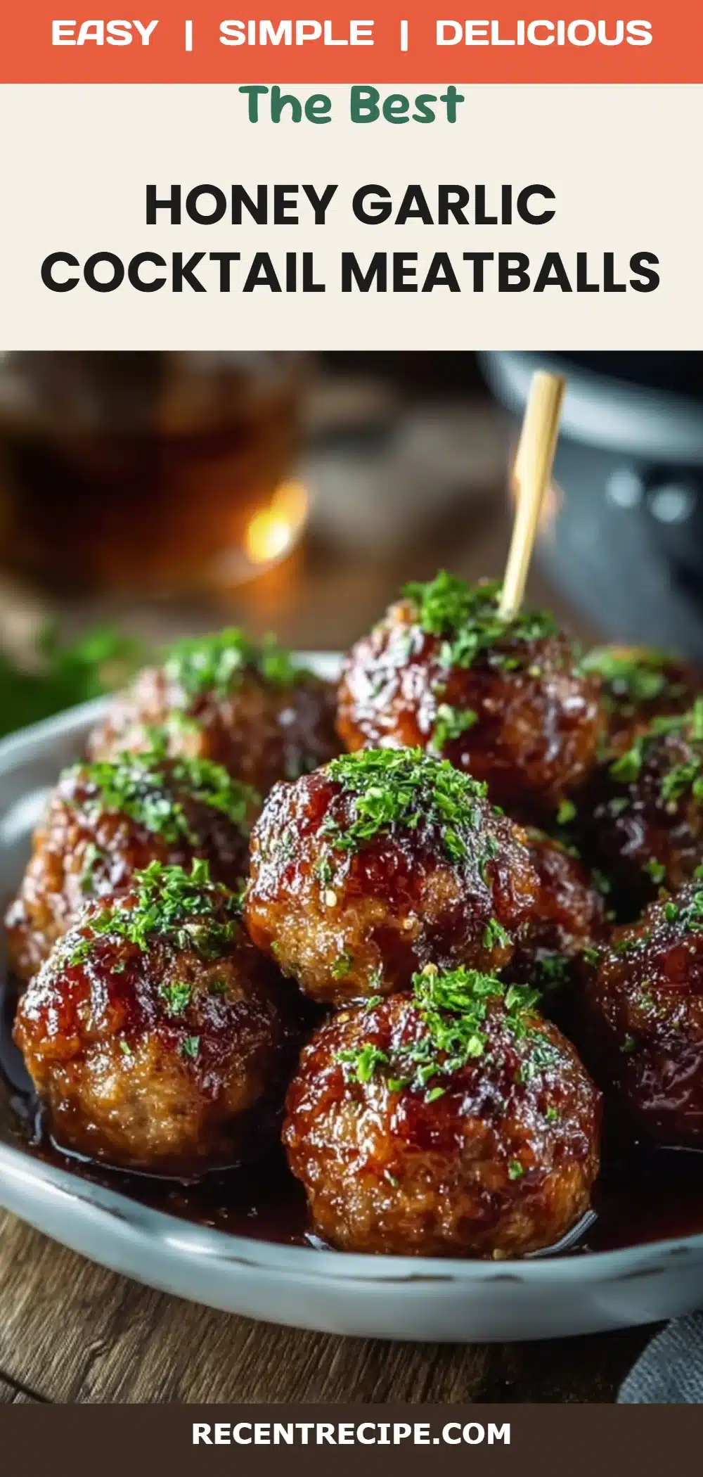 Honey Garlic Cocktail Meatballs