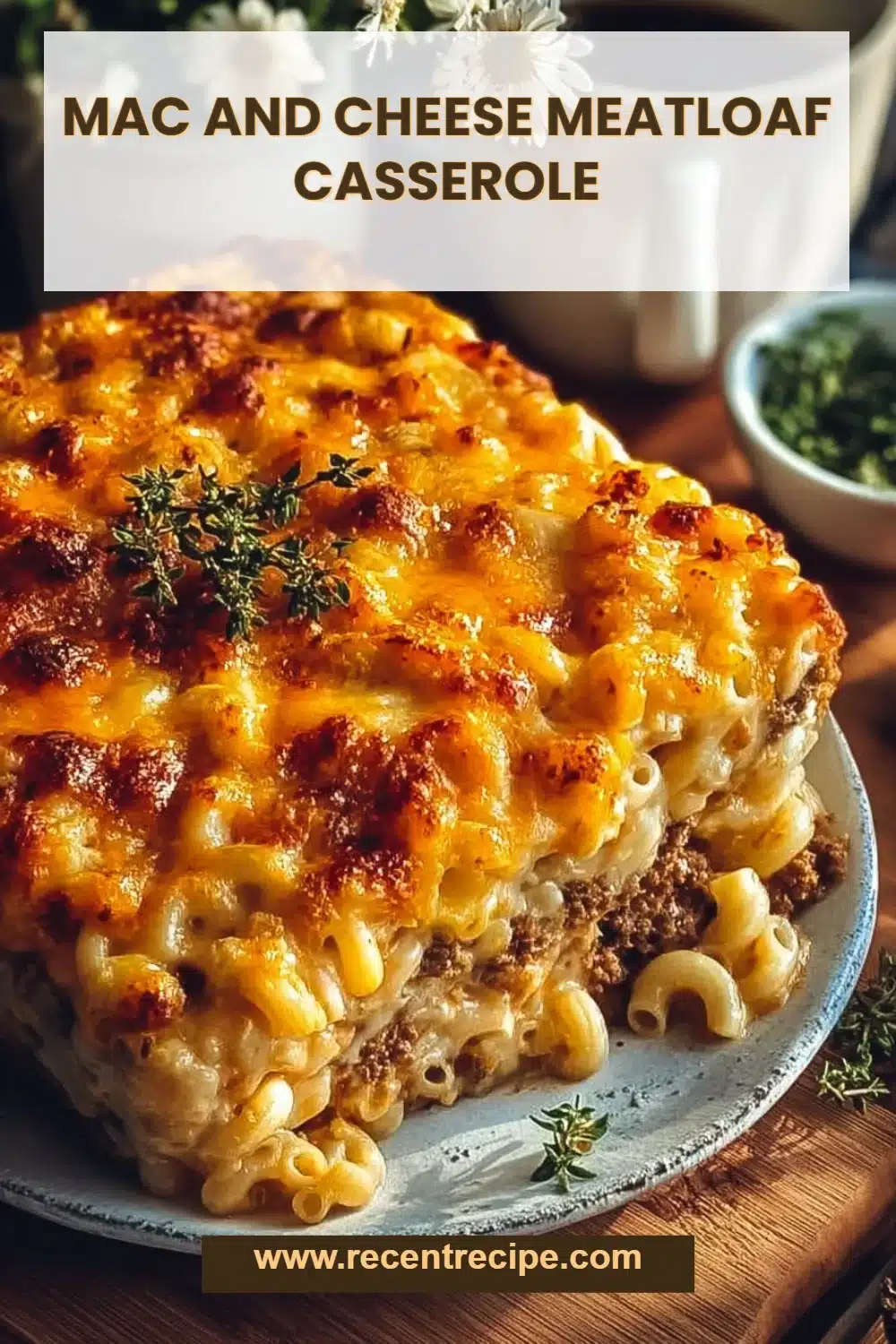 Mac and Cheese Meatloaf Casserole