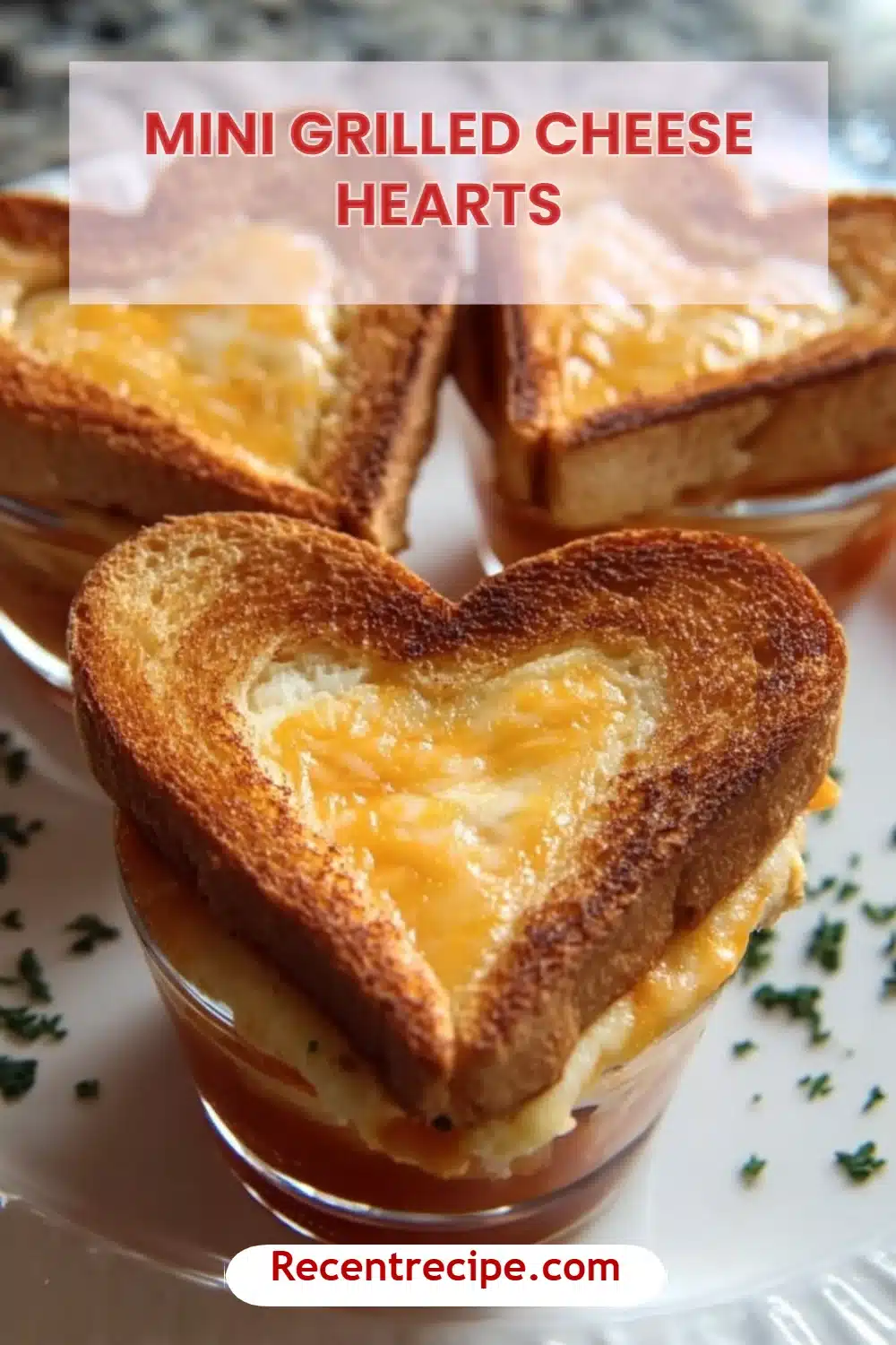 Mini Grilled Cheese Hearts