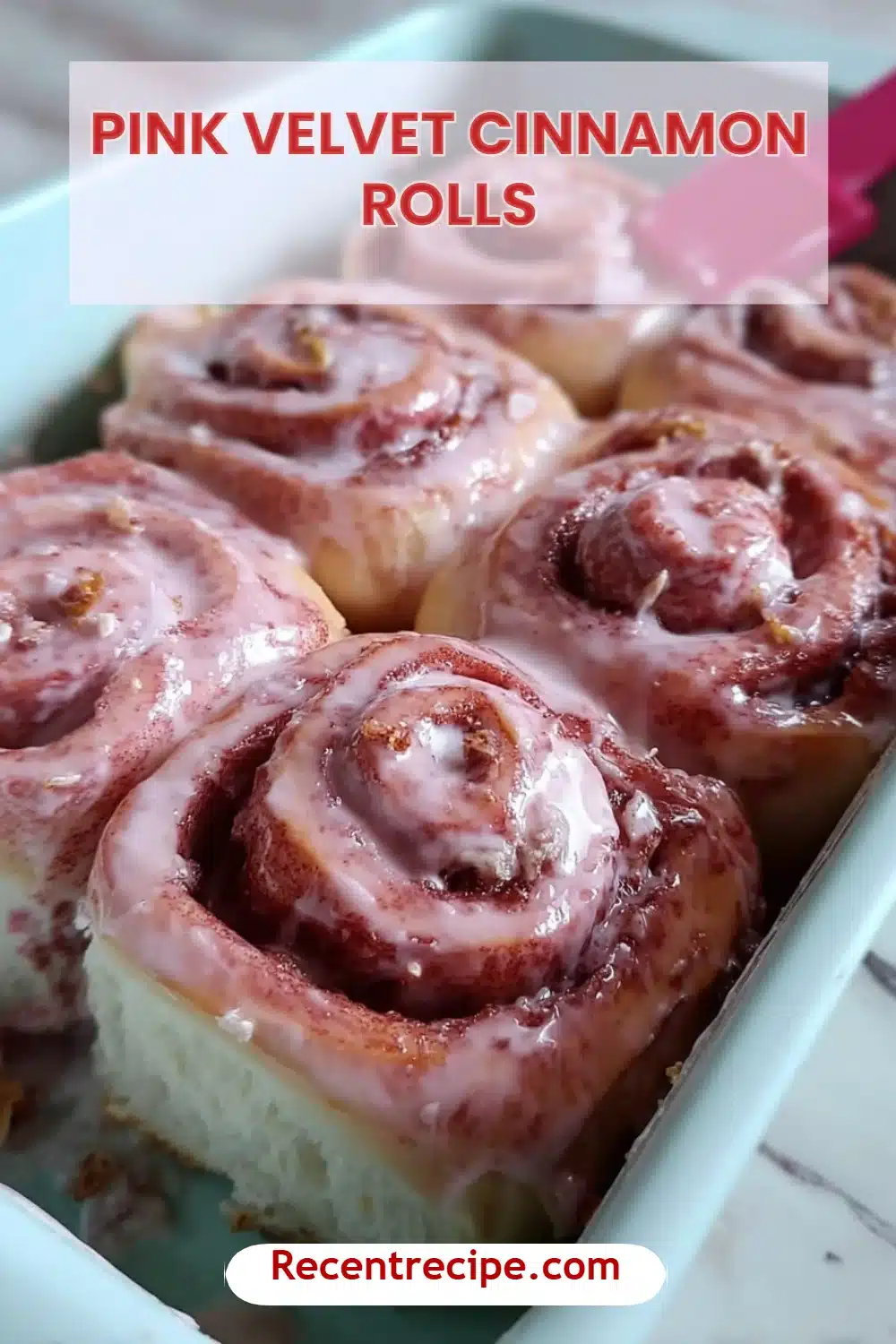 Pink Velvet Cinnamon Rolls