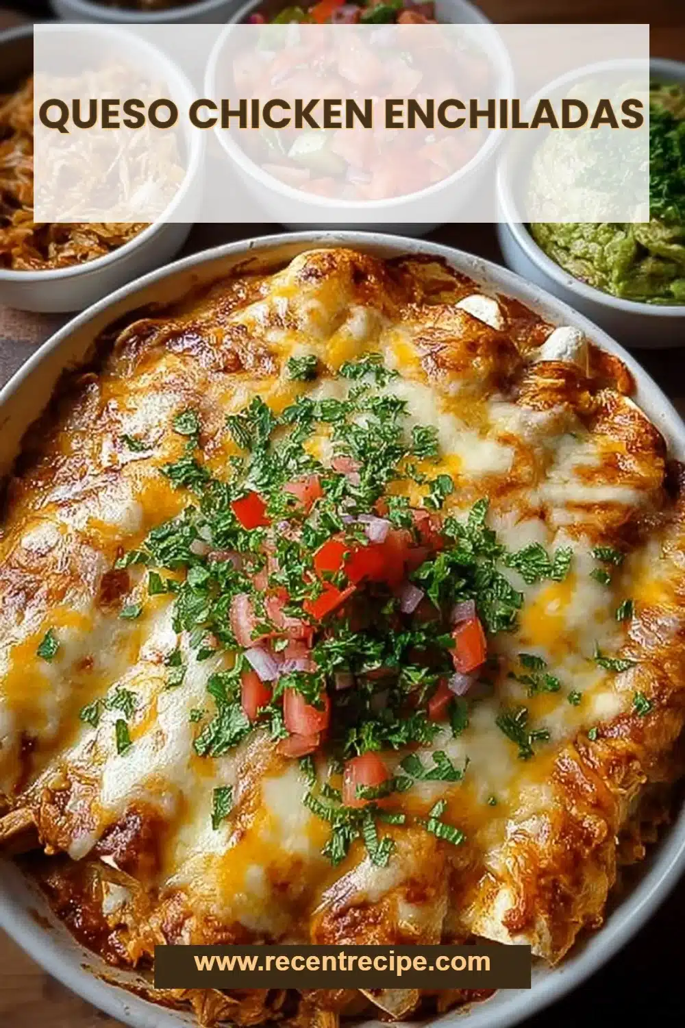 Queso Chicken Enchiladas