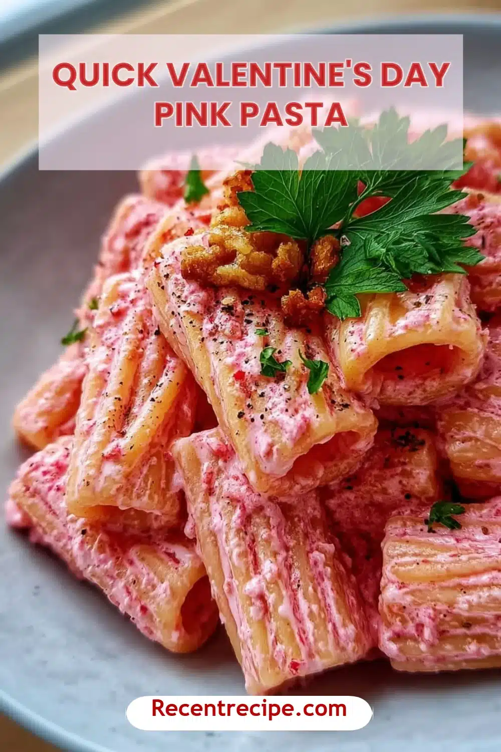 Quick Valentine's Day Pink Pasta