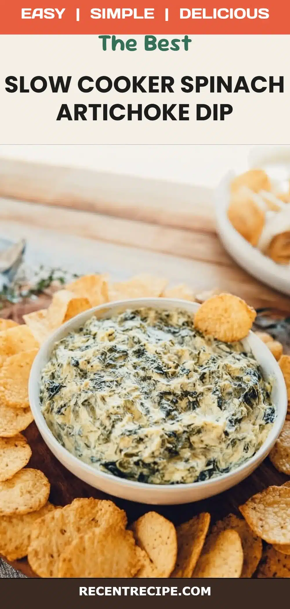 Slow Cooker Spinach Artichoke Dip