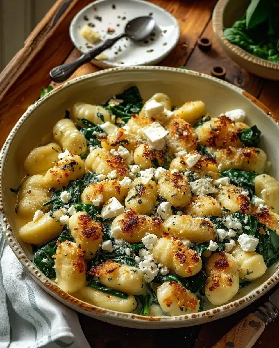 Creamy Gnocchi with Spinach & Feta