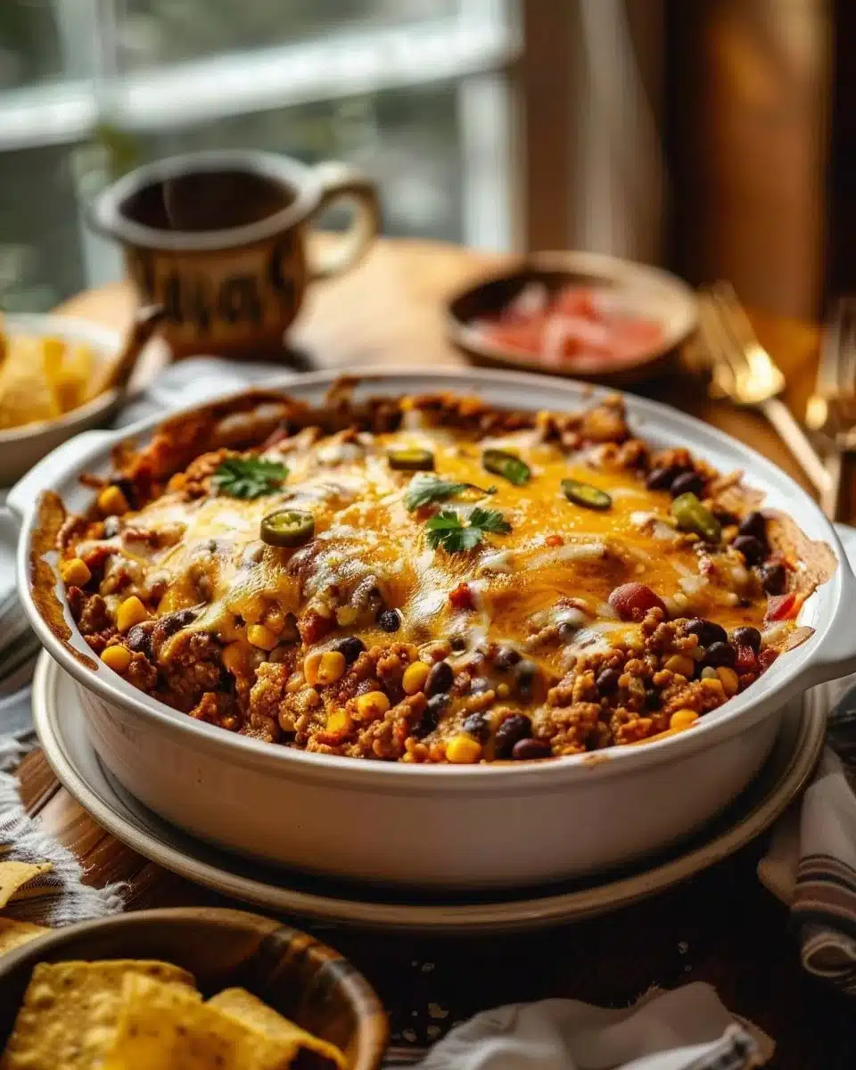 Crockpot Taco Casserole