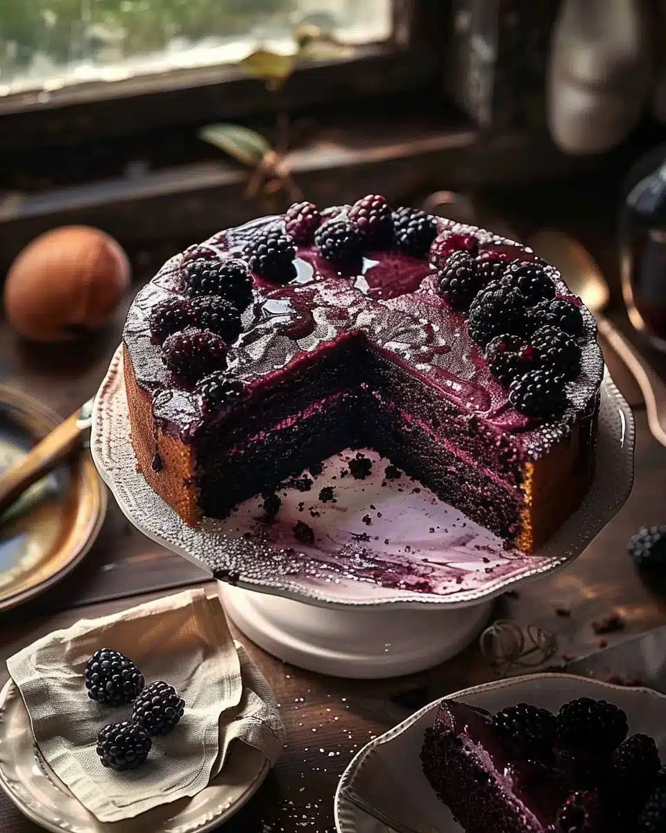 Blackberry Velvet Gothic Cake