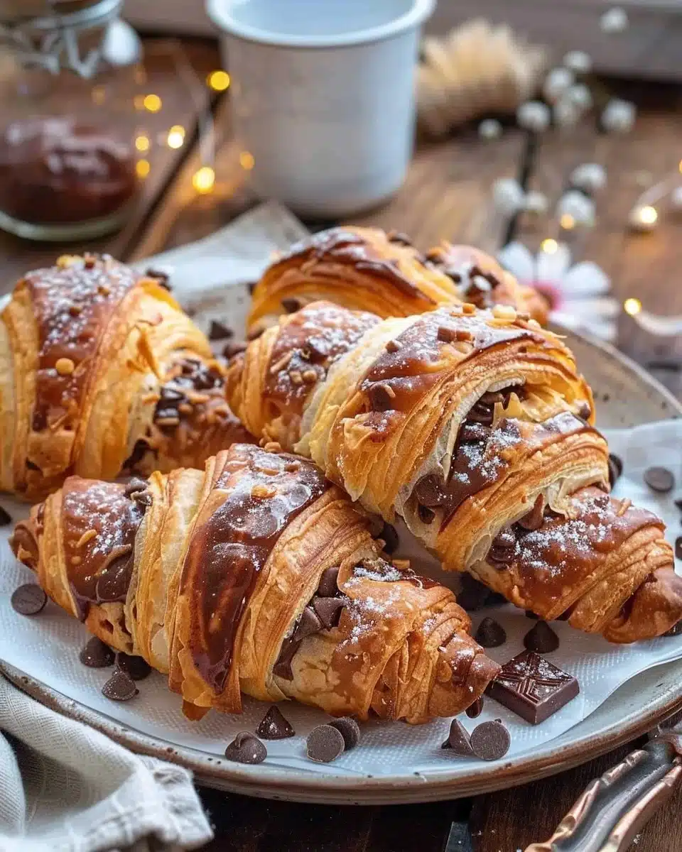 Air Fryer Croissants with Chocolate Chips