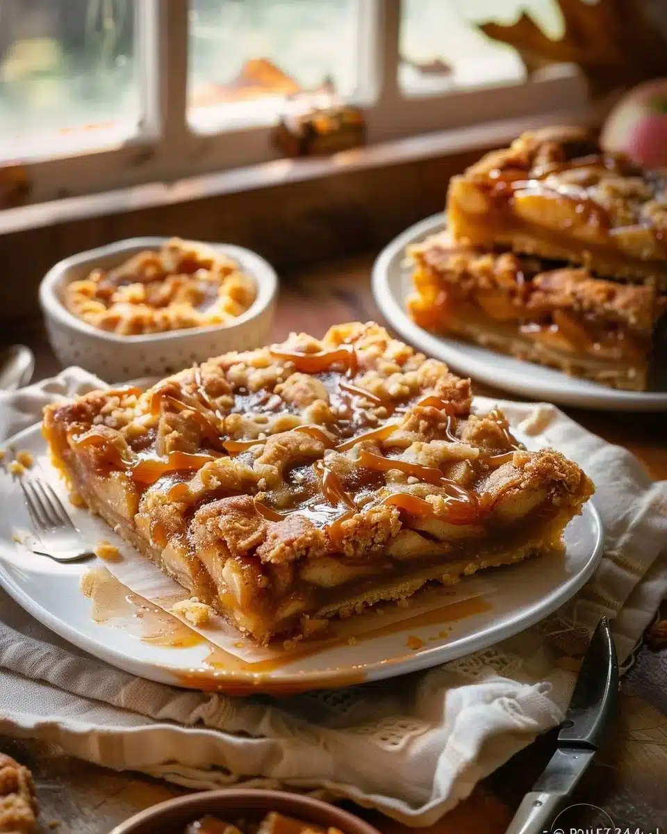 Salted Caramel Apple Pie Bars