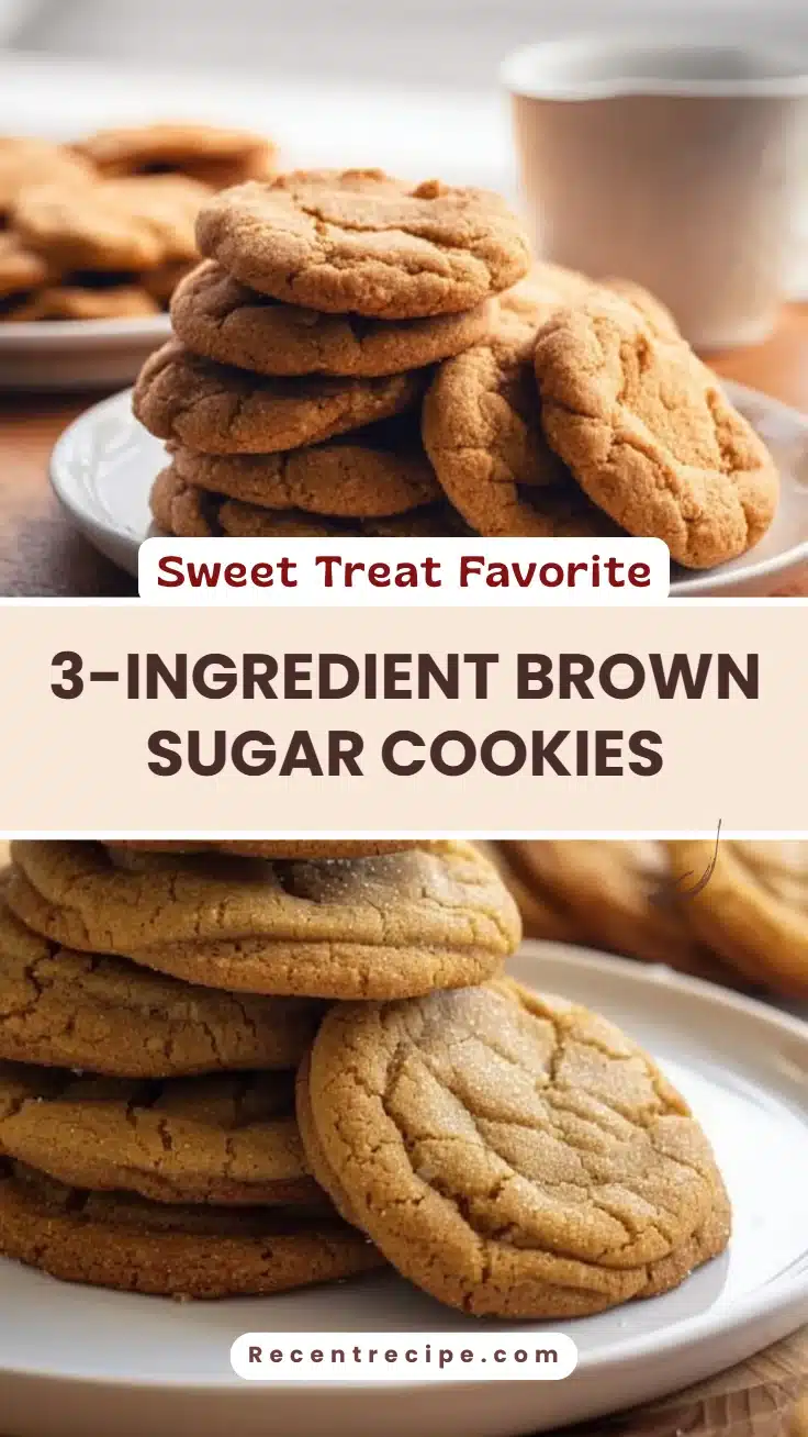 3-Ingredient Brown Sugar Cookies