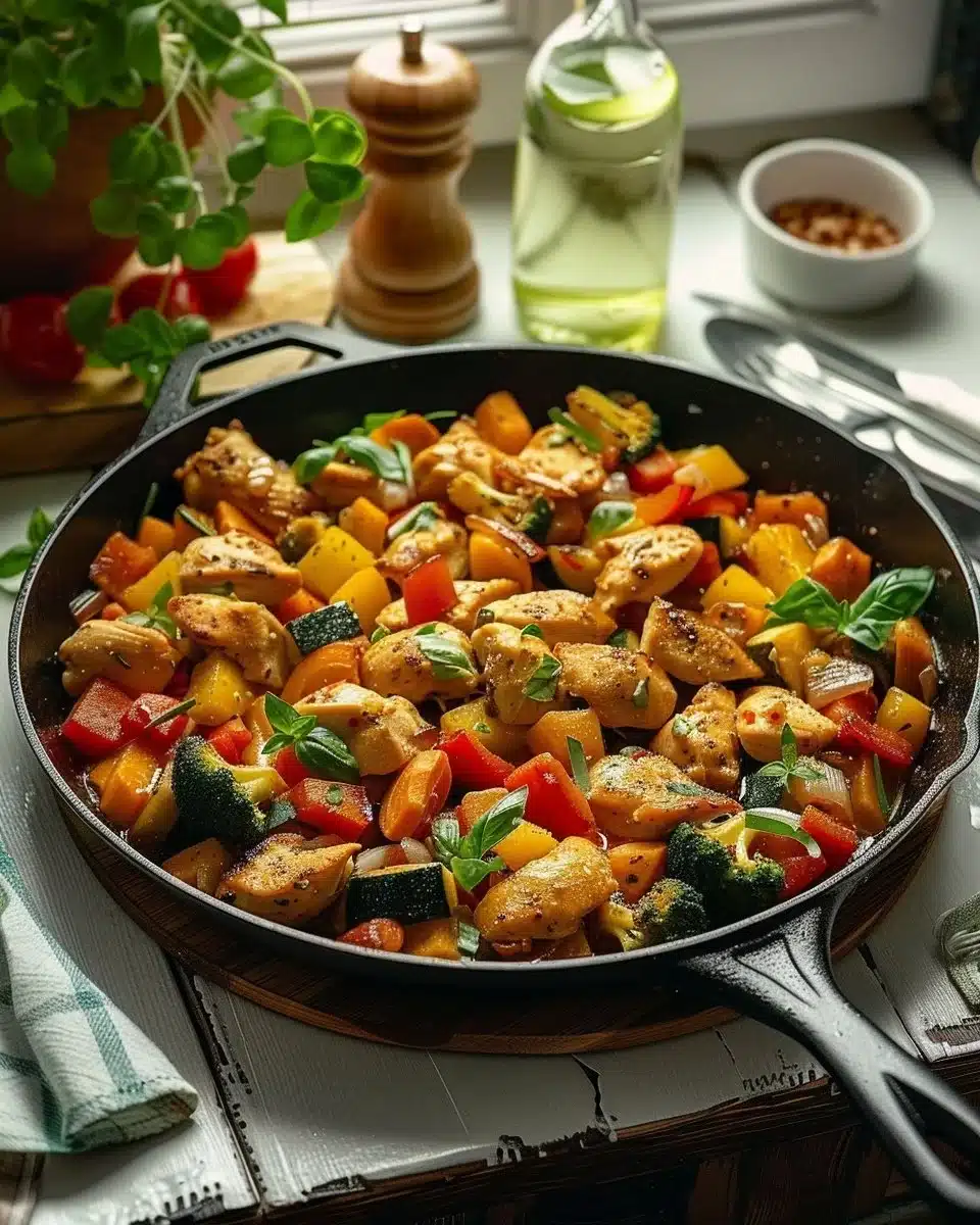 Healthy Chicken & Vegetables Skillet