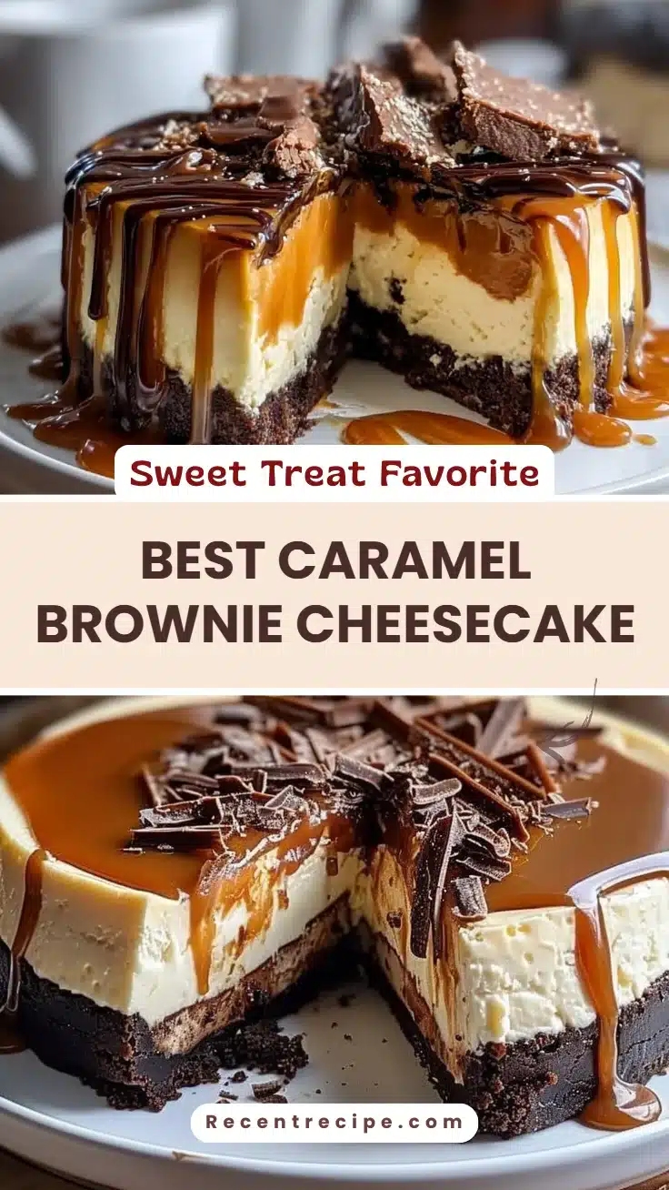 Best Caramel Brownie Cheesecake