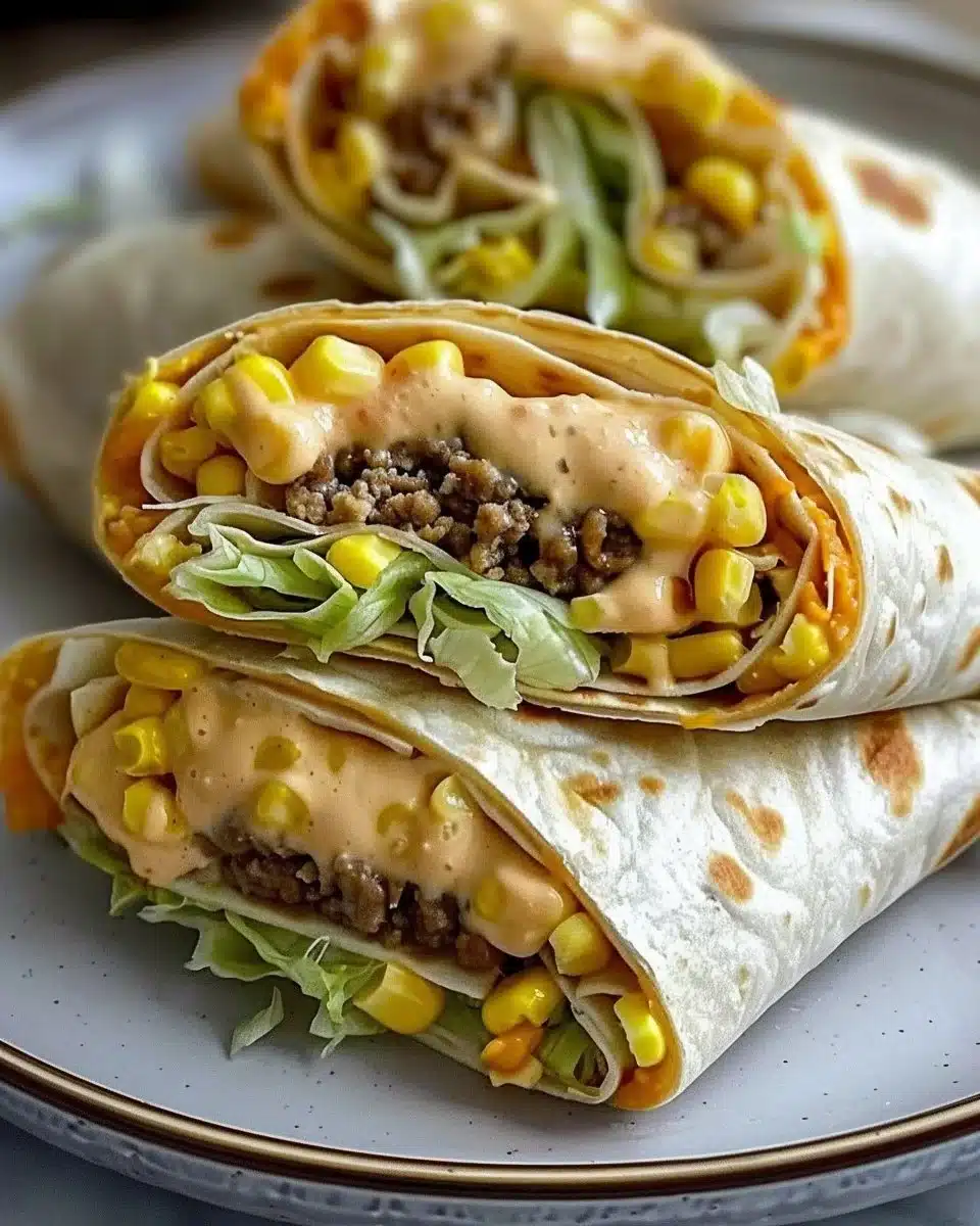Big Mac Wraps featuring classic Big Mac ingredients in a tasty wrap form