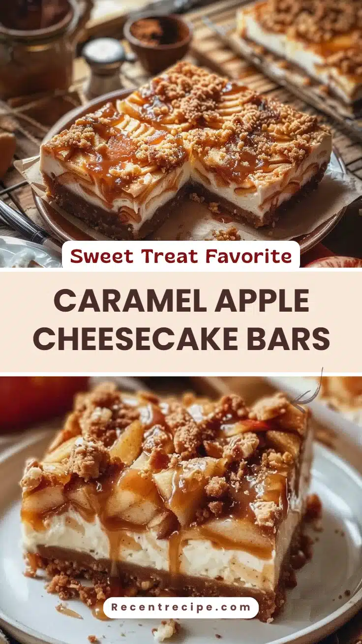 Caramel Apple Cheesecake Bars