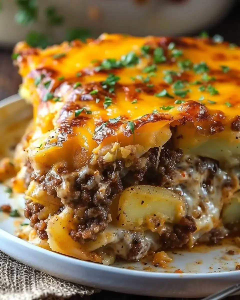 Cheesy Hamburger Potato Casserole