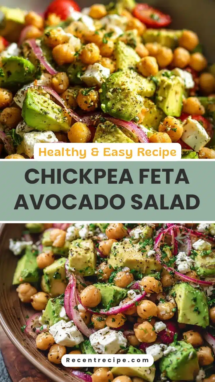 Chickpea Feta Avocado Salad