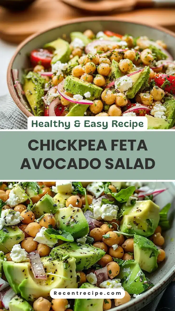 Chickpea Feta Avocado Salad
