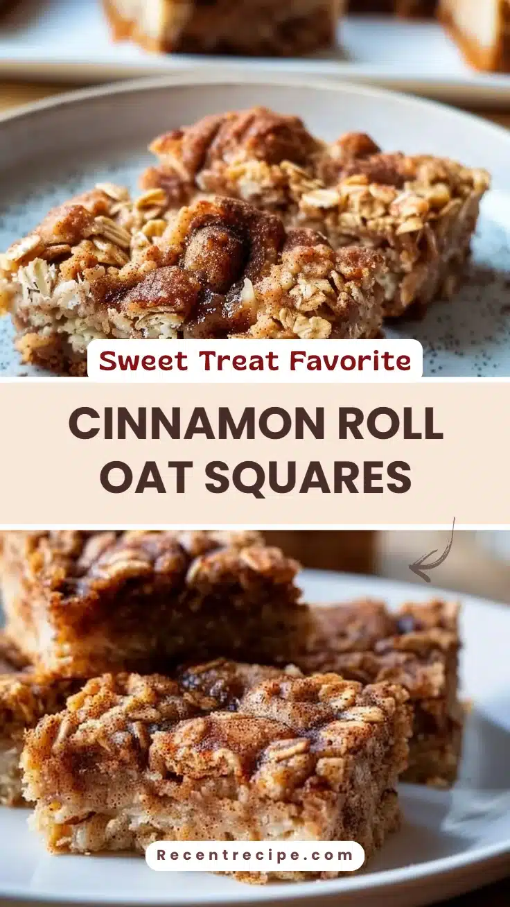 Cinnamon Roll Oat Squares
