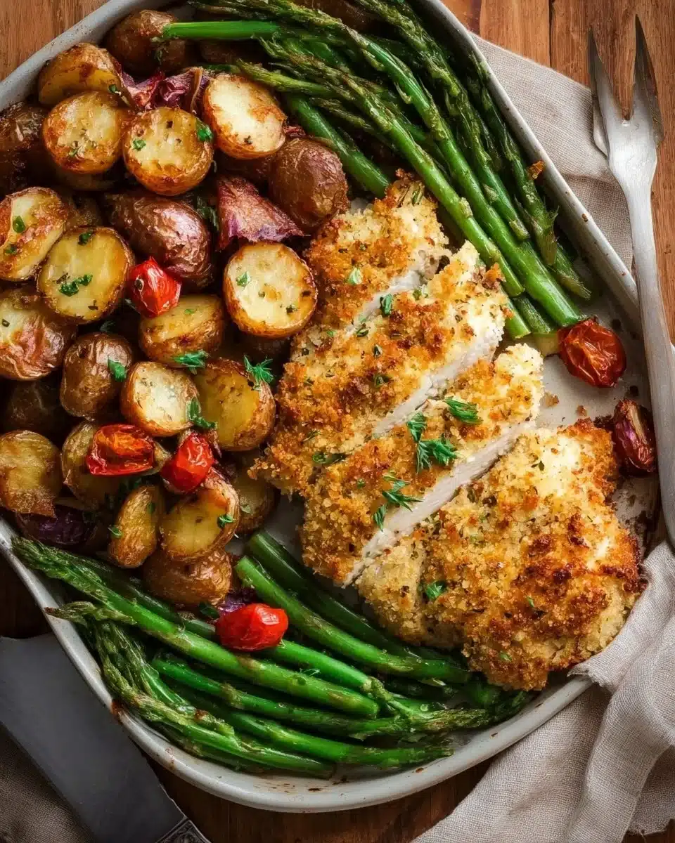 Cozy Parmesan Crusted Chicken Dinner