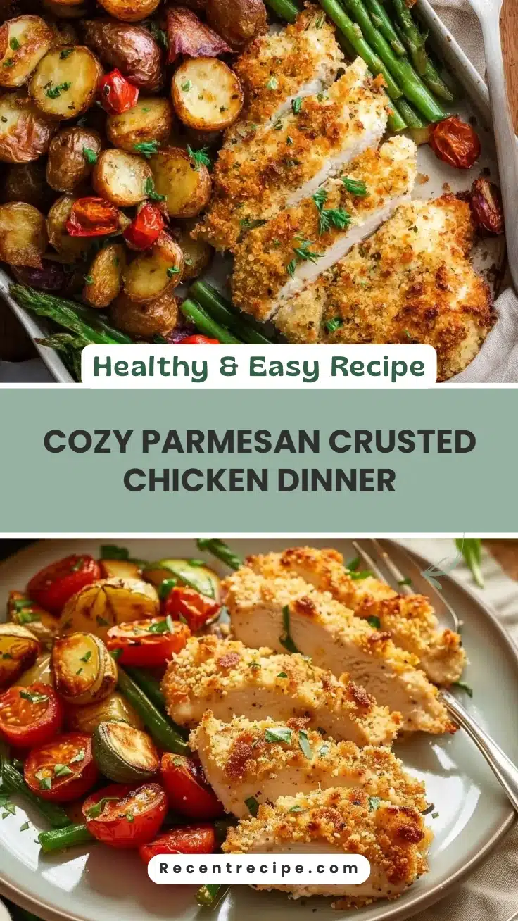 Cozy Parmesan Crusted Chicken Dinner