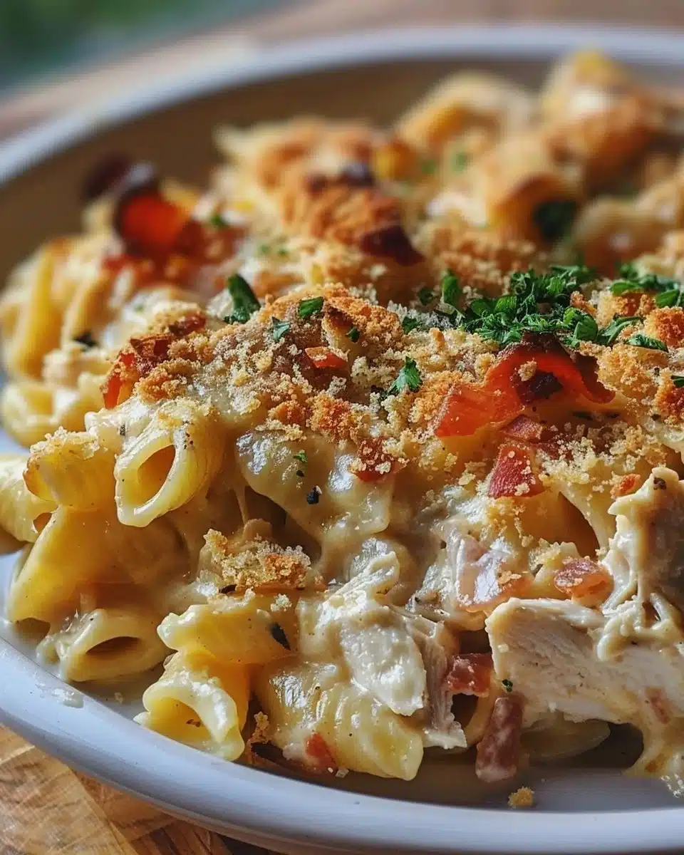 Crazy Good Chicken Pasta Casserole