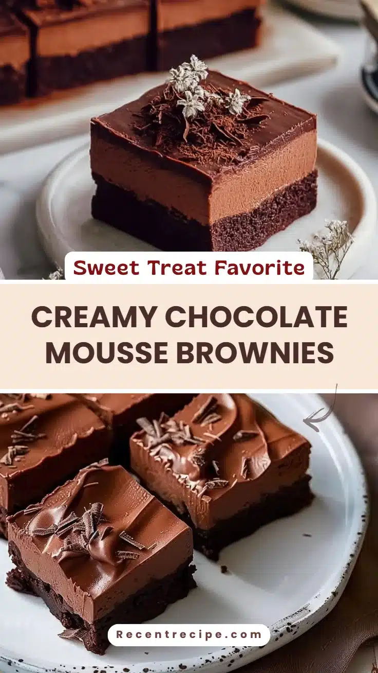 Creamy Chocolate Mousse Brownies