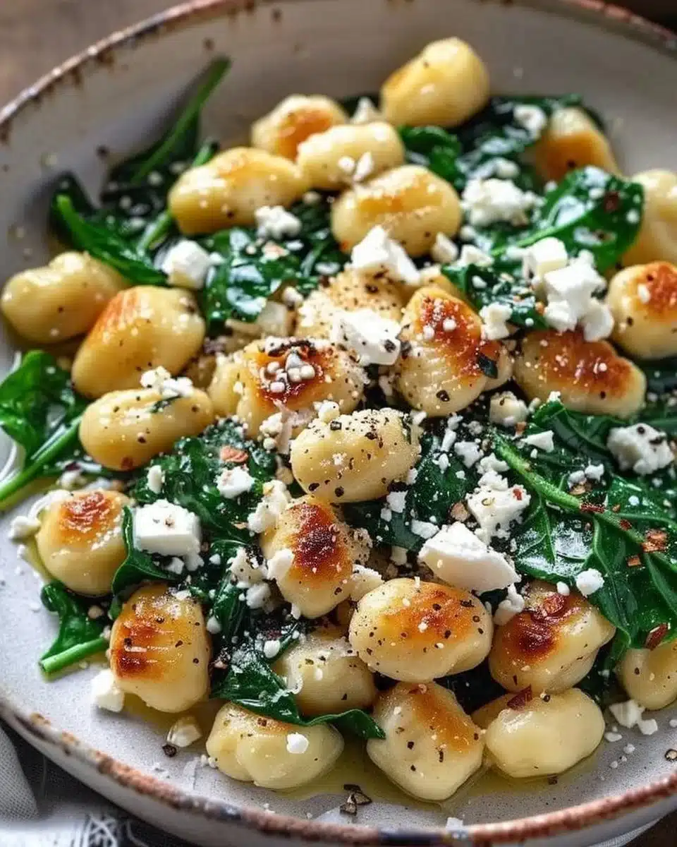 Creamy Gnocchi with Spinach and Feta