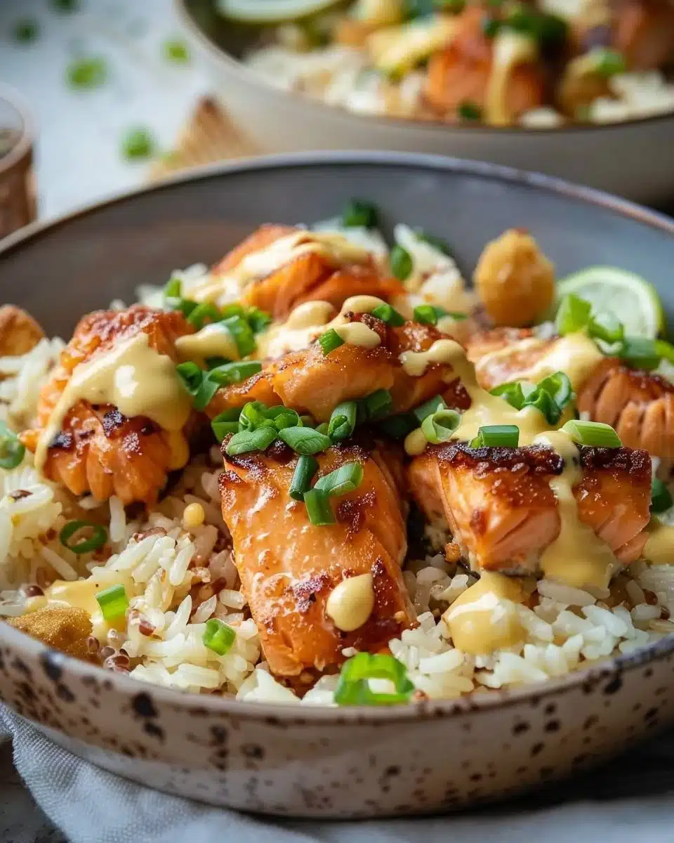 Crispy Salmon Rice Bowl