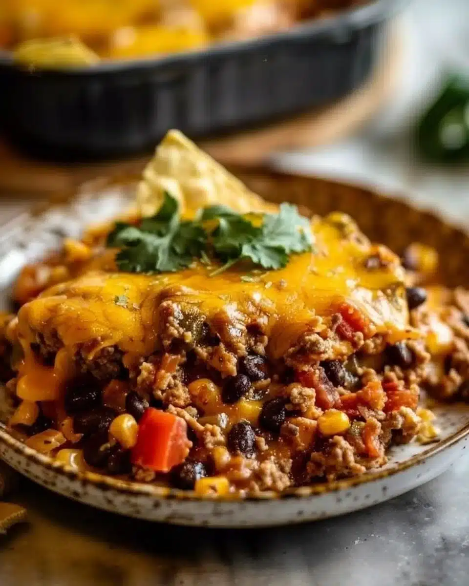 Crockpot Taco Casserole