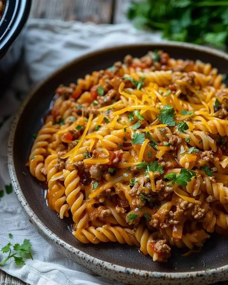 Crockpot Taco Pasta