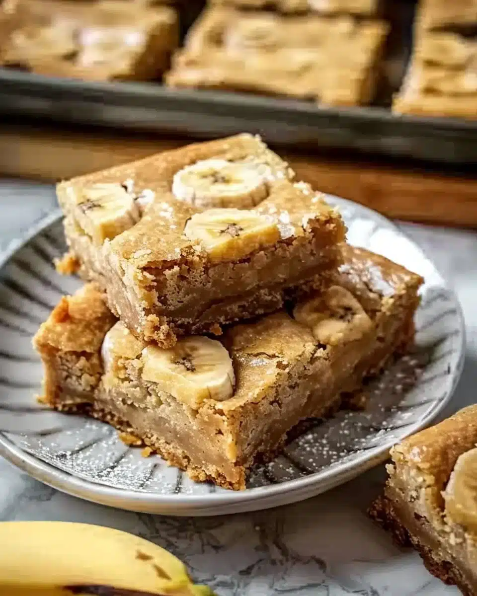 Easy Banana Blondies