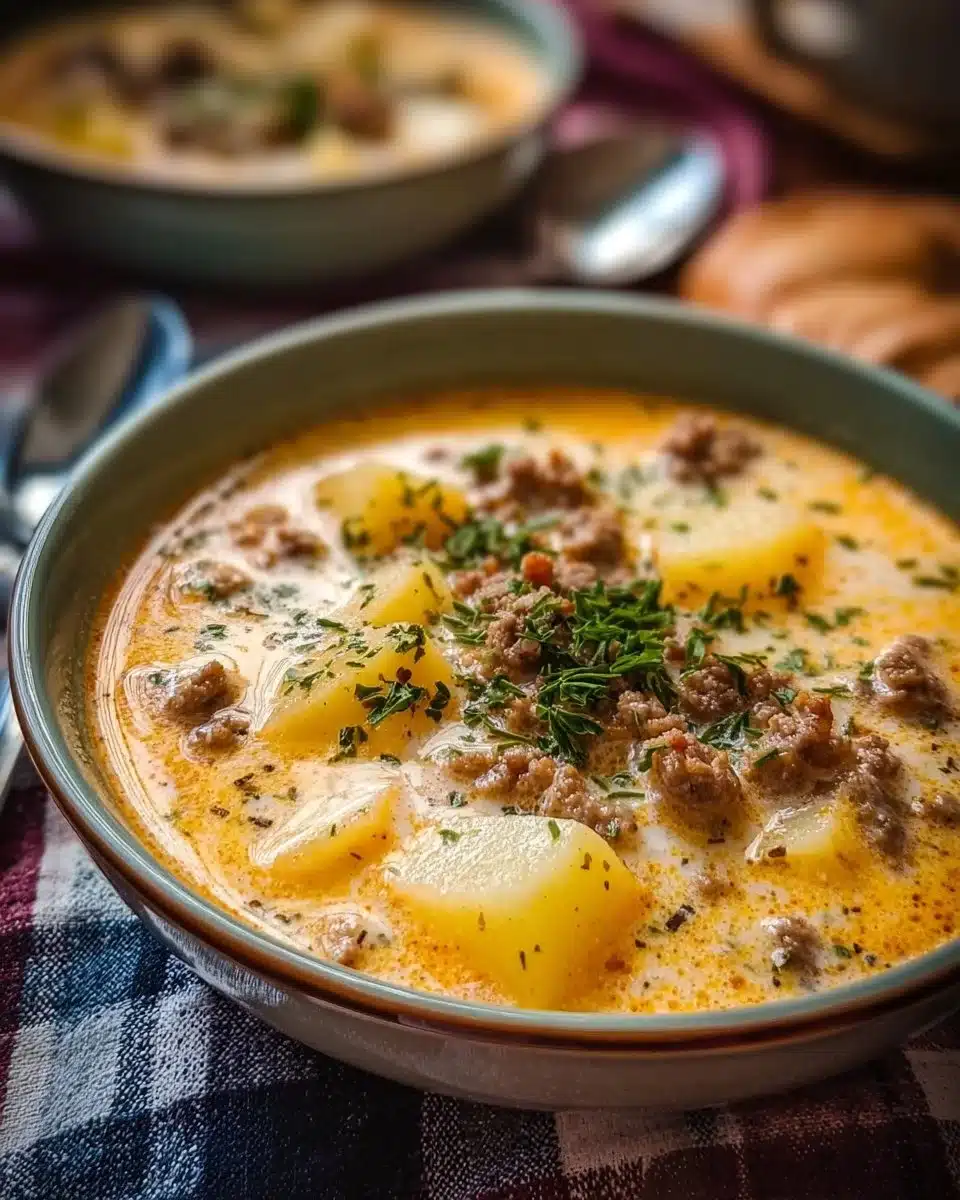 Easy Cheesy Hamburger Potato Soup