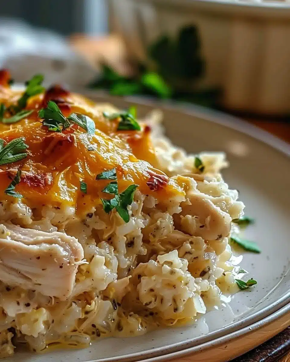 Chicken Cauliflower Rice Casserole