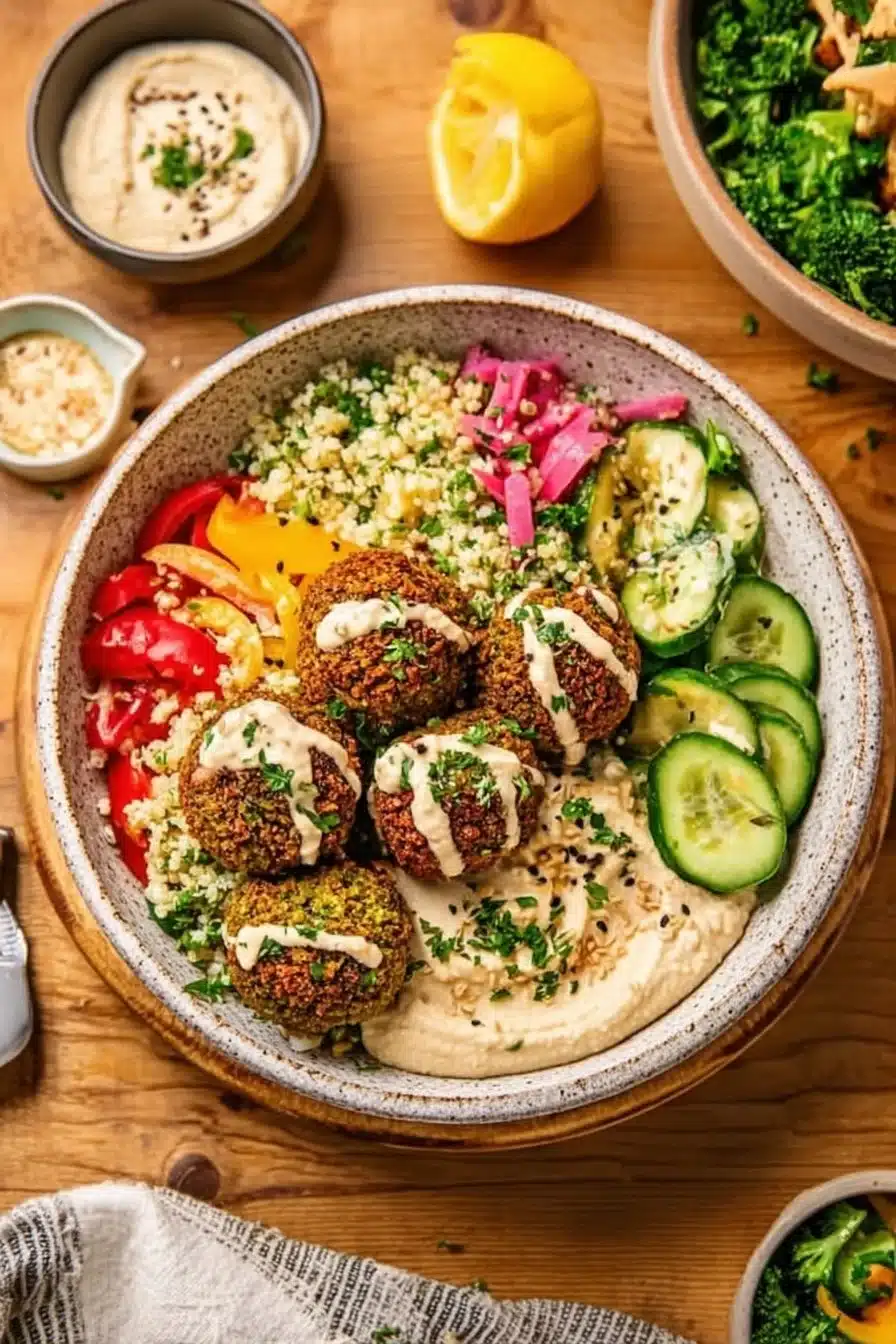 Falafel Bowl with Hummus & Tahini