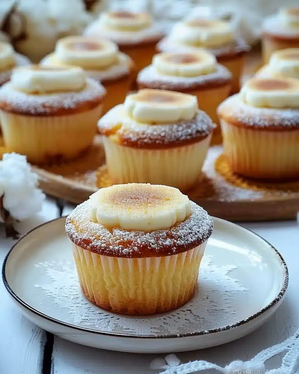 Fluffy cotton cheesecake cups served in elegant dessert cups