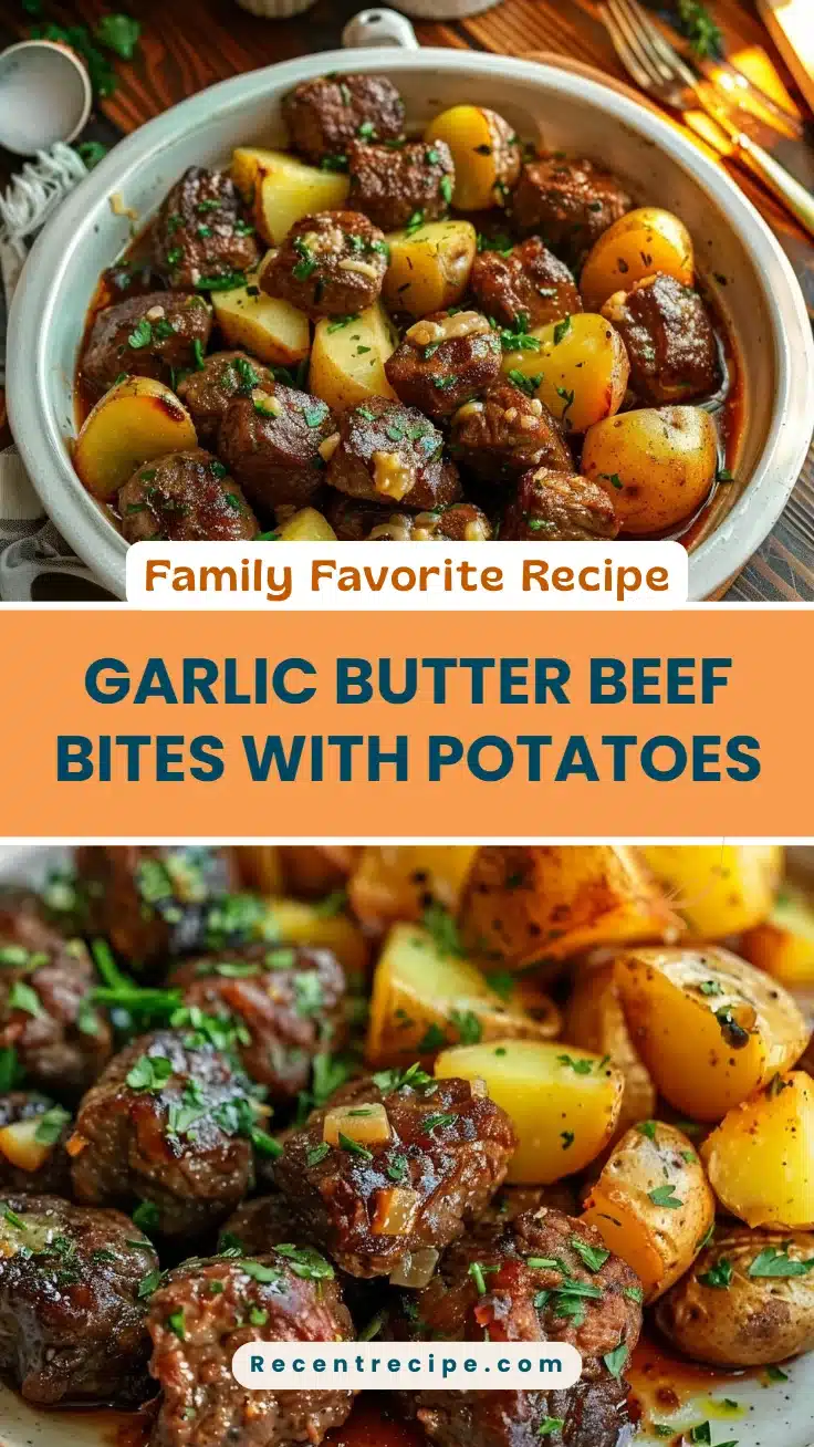 Garlic Butter Beef Bites with Potatoes