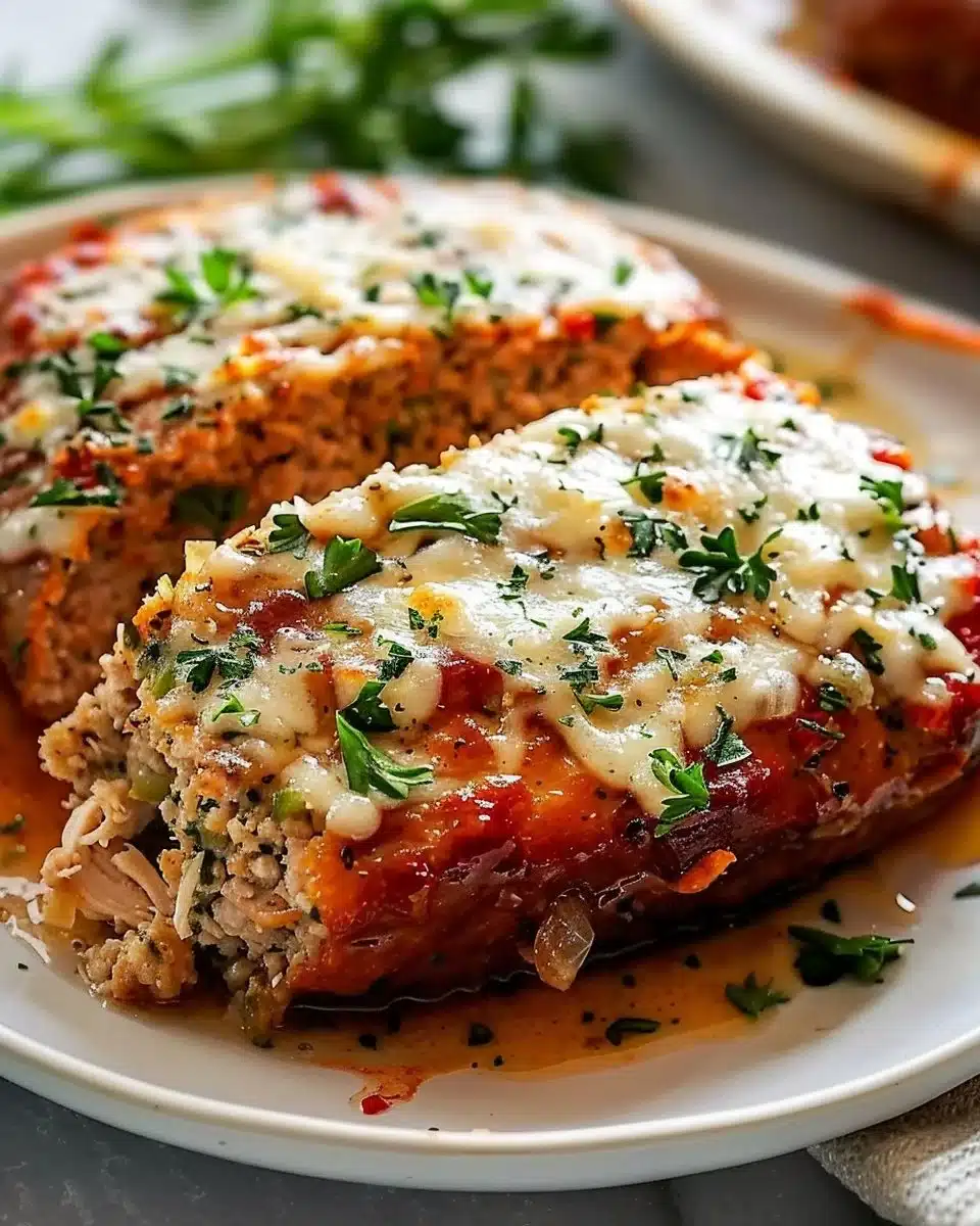 Garlic Parm Chicken Meatloaf