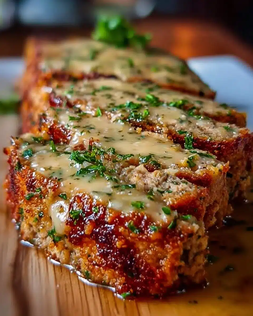 Garlic Parmesan Chicken Meatloaf